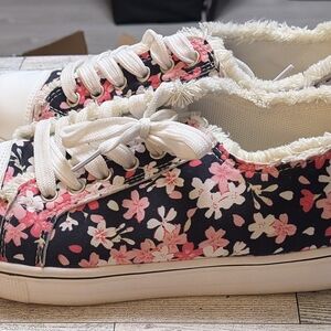Floral Canvas Sneakers